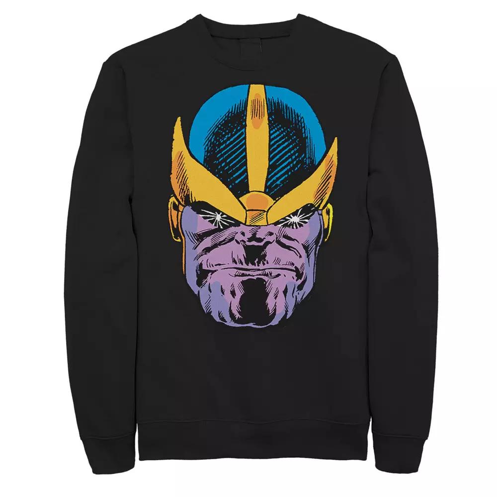 Men's Marvel Avengers Thanos Stare Big Face Sweatshirt, Size: Large, Black Product Image