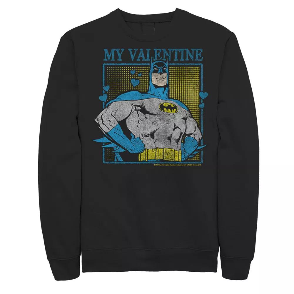 Men's DC Comics Batman My Valentine Comic Portrait Sweatshirt,  Product Image