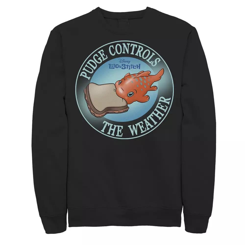 Disney's Lilo & Stitch Pudge Controls The Weather Men's Sweatshirt,  Product Image