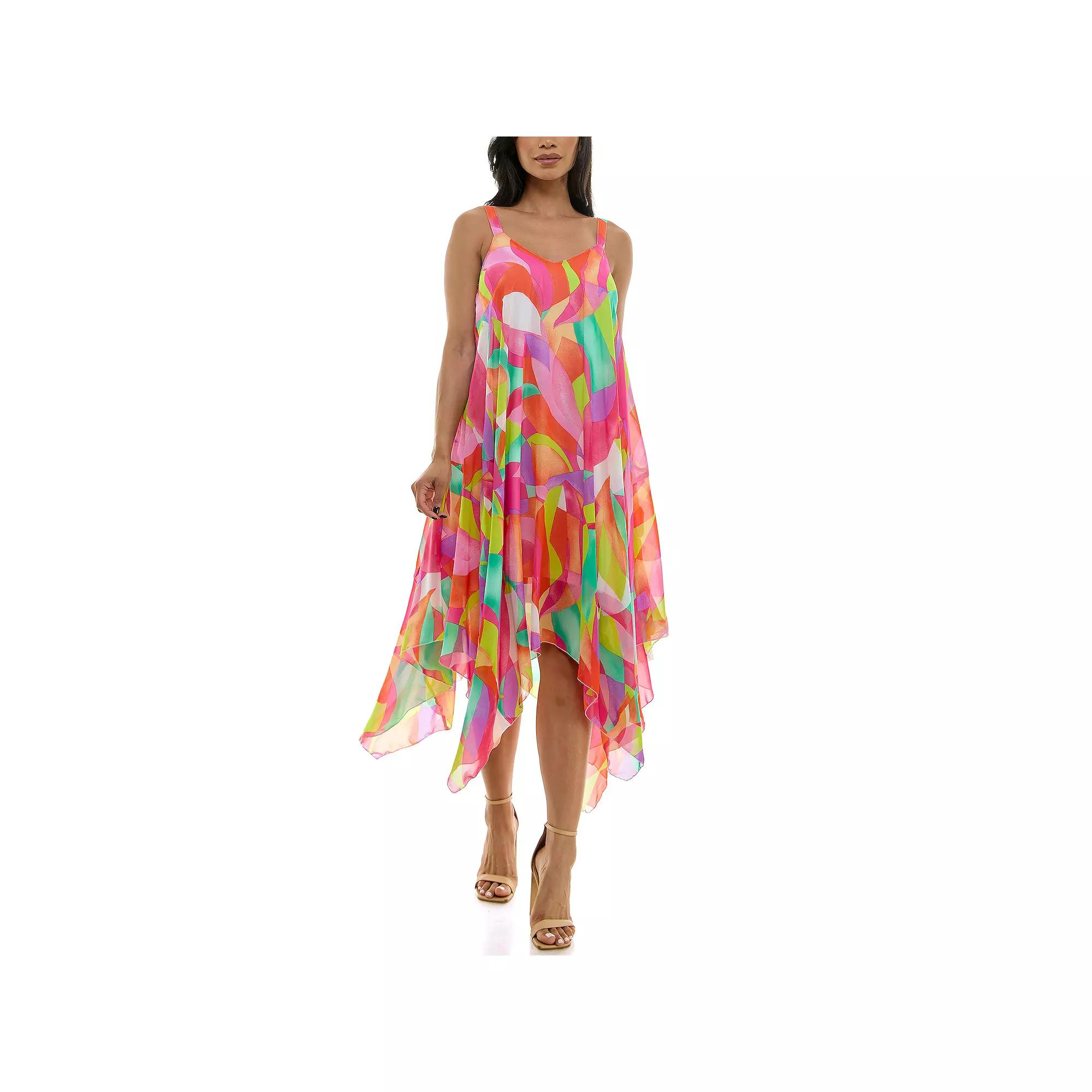 Women's Nina Leonard Uneven Hem Dress,  Product Image
