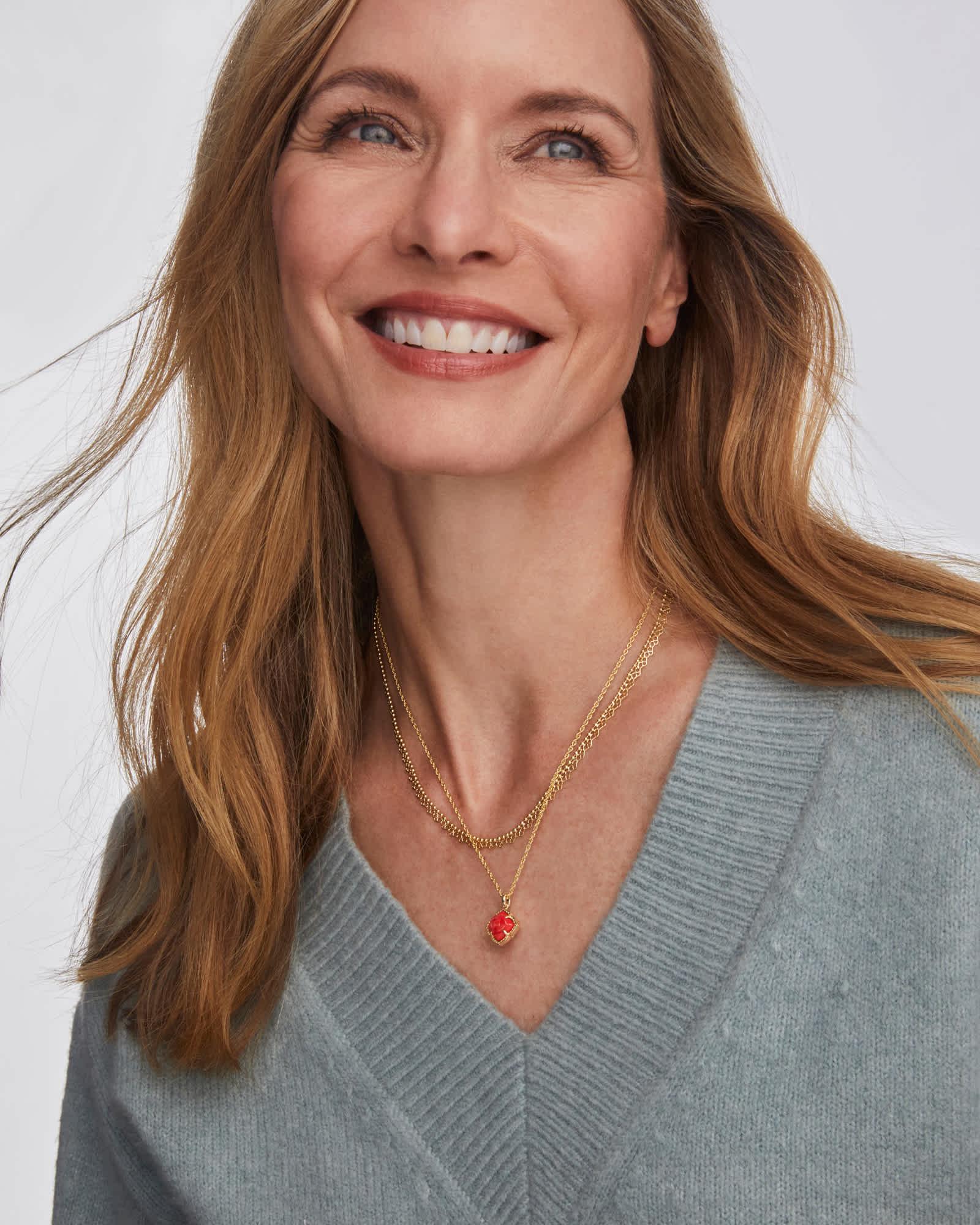 Mallory Rose Gold Multi Strand Necklace Product Image