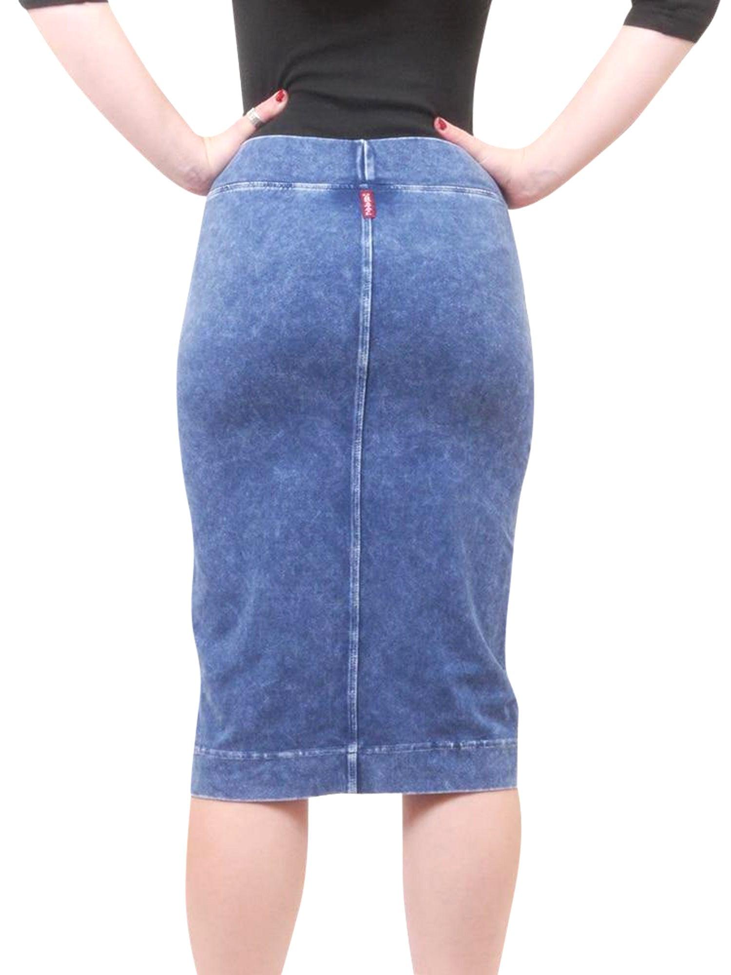 Hard Tail Wide Cut Cotton Pencil Skirt W-525 Product Image