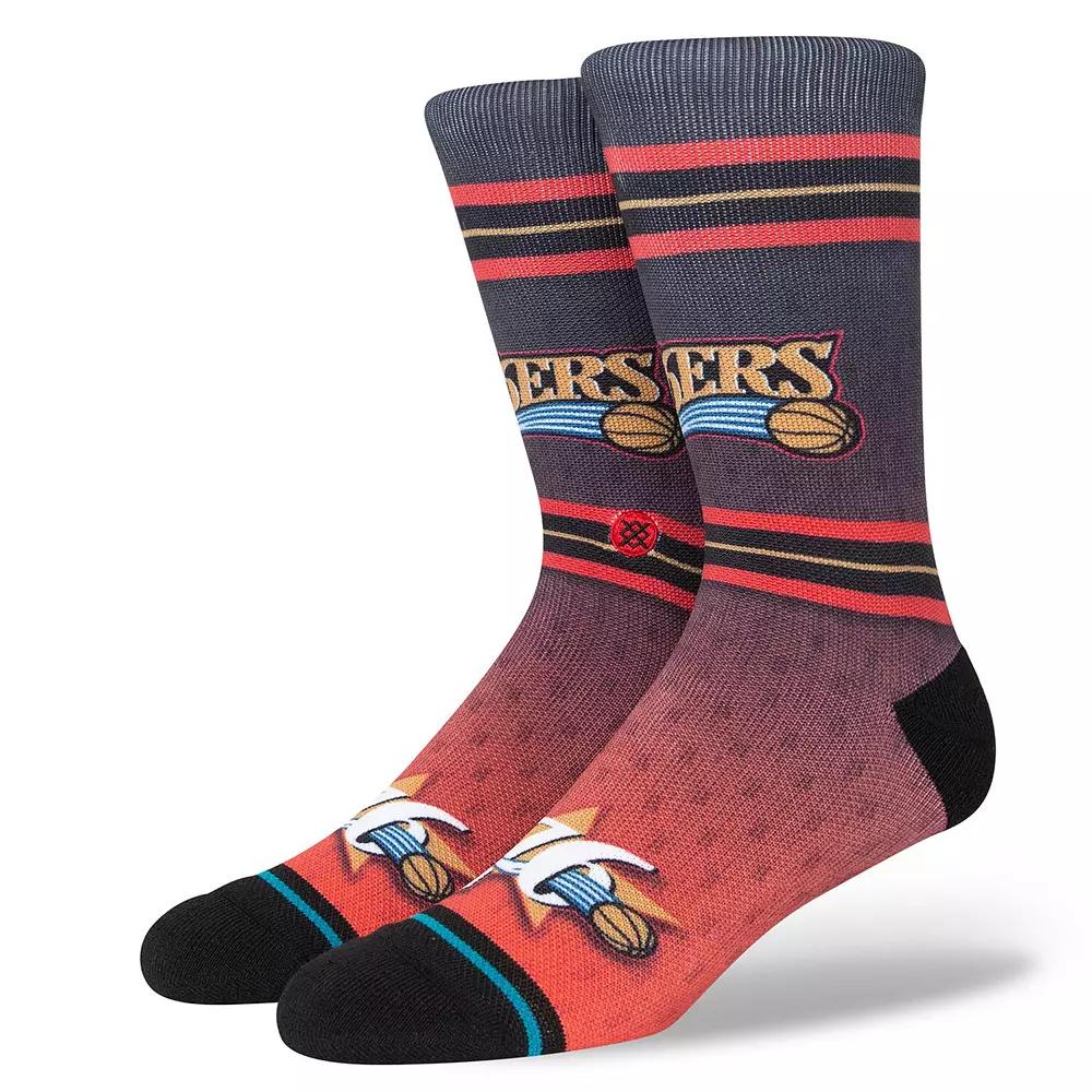 Men's Stance Philadelphia 76ers Hardwood Classics Fader Collection Crew Socks,  Product Image