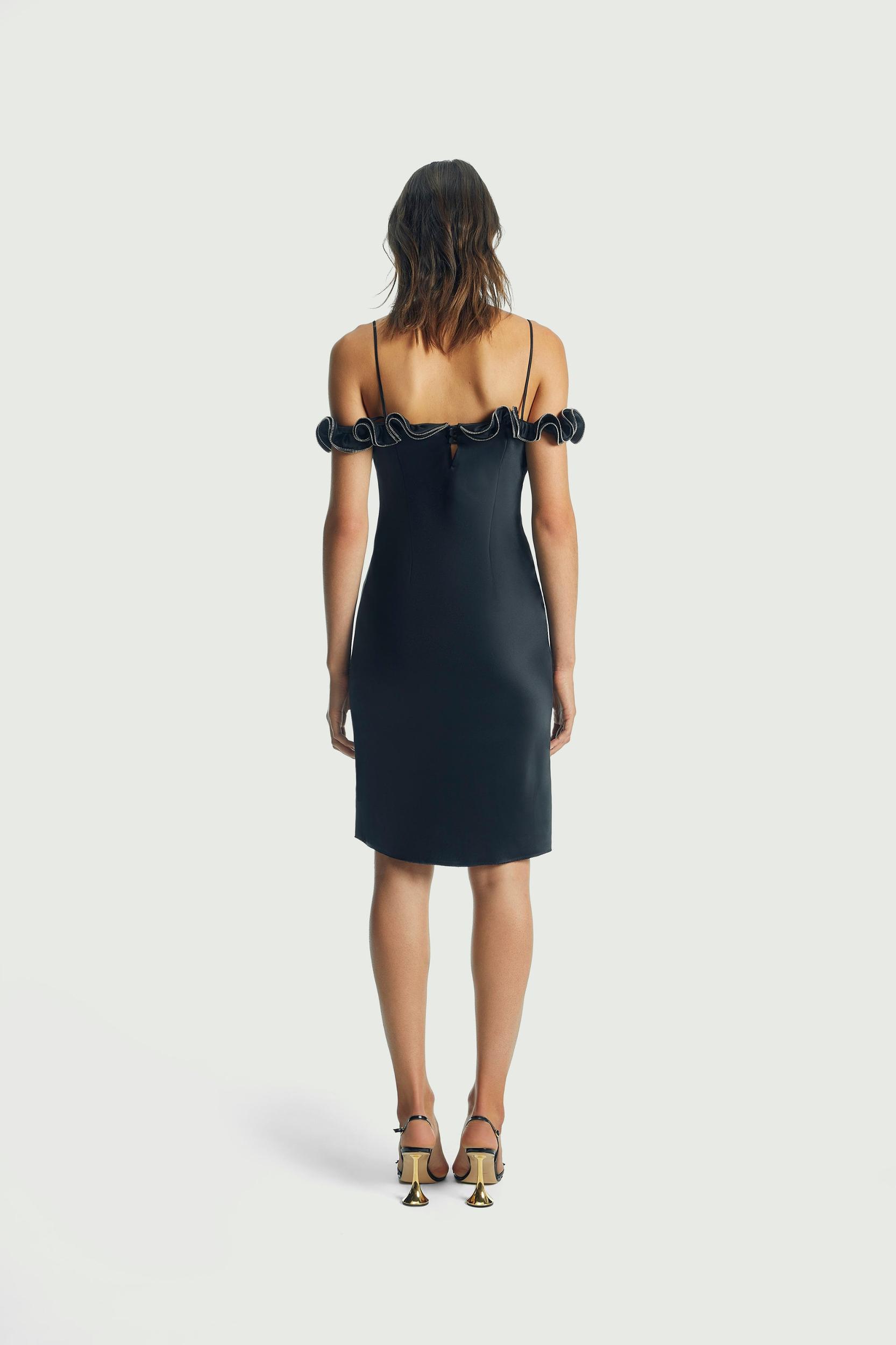 Zip Ruffles Dress Product Image
