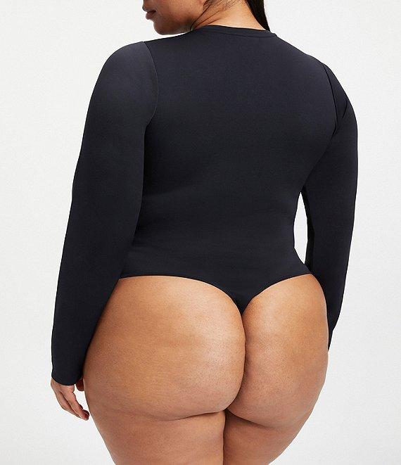 Good American Plus Size Sculpting Crewneck Long Sleeve Bodysuit Product Image