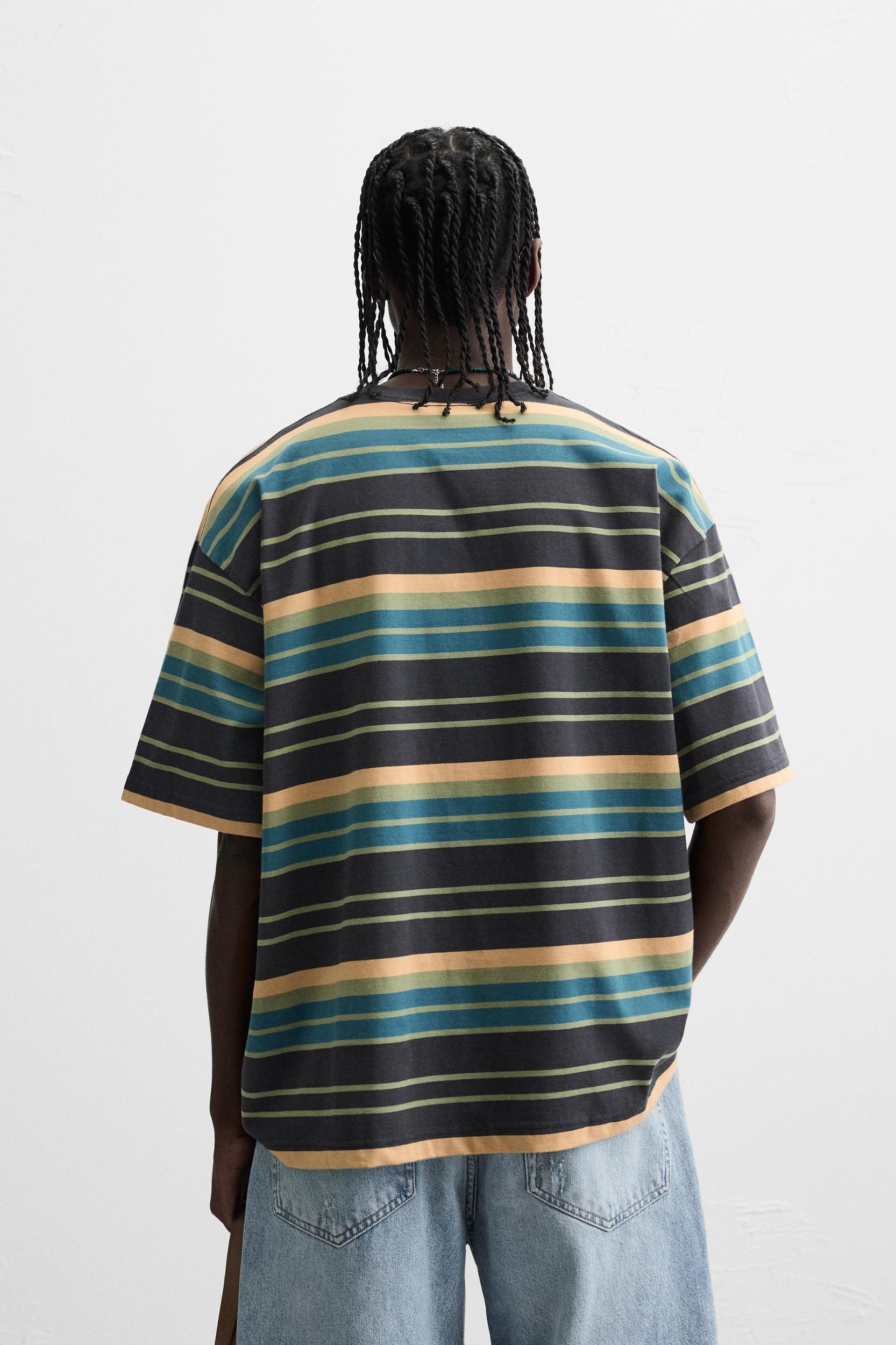 STRIPED JACQUARD T-SHIRT Product Image