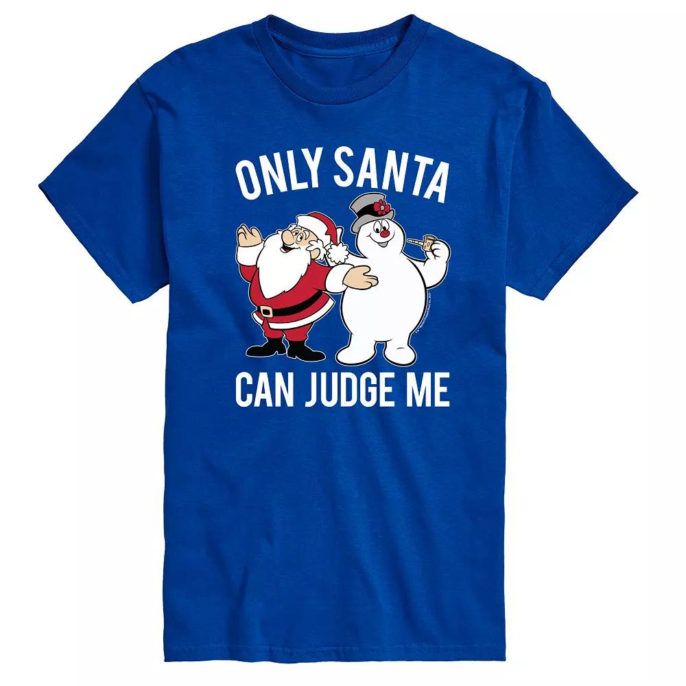 Men's Frosty the Snowman Only Santa Can Judge Me Graphic Tee,  Product Image
