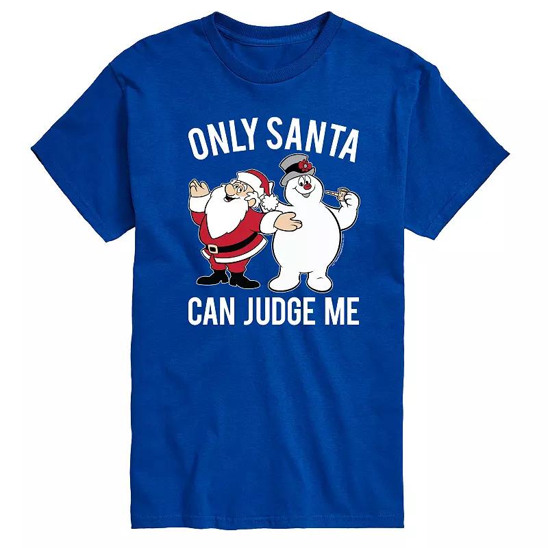 Men's Frosty the Snowman Only Santa Can Judge Me Graphic Tee,  Product Image