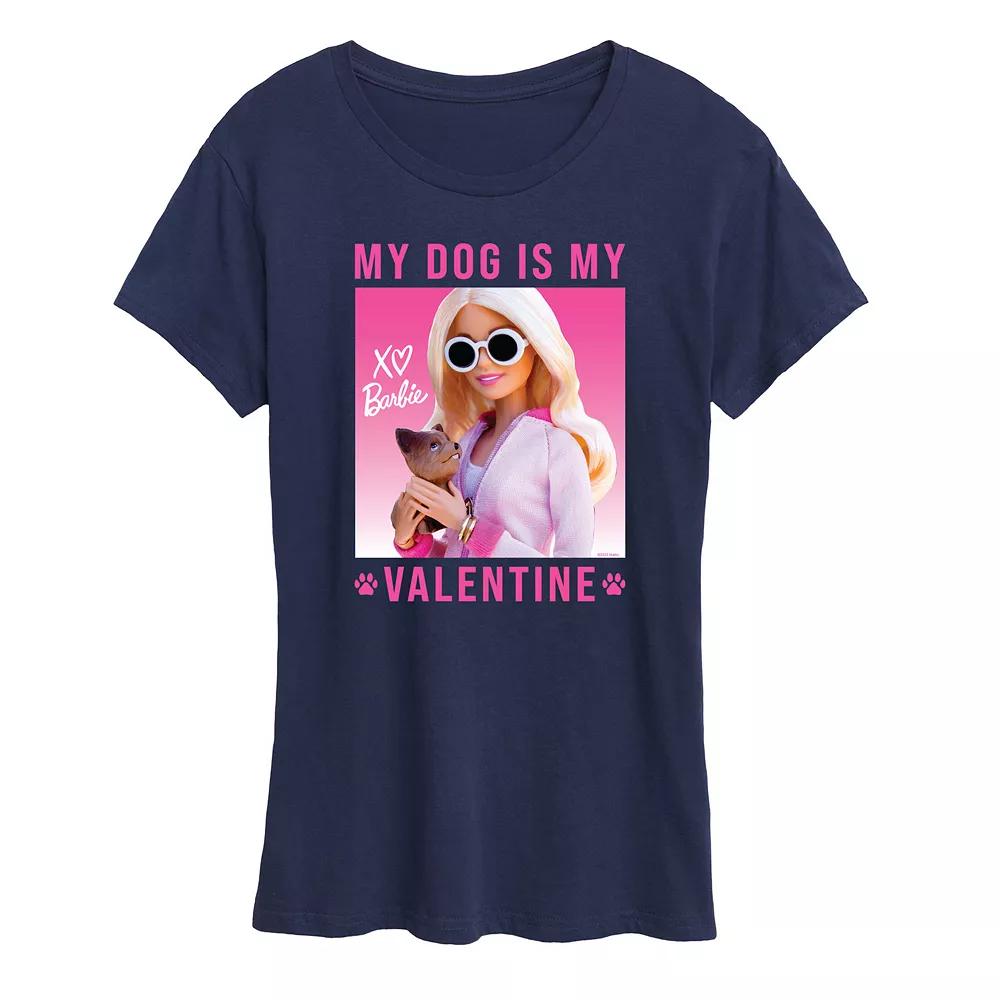 Women's Barbie® My Dog Is My Valentine Graphic Tee,  Product Image