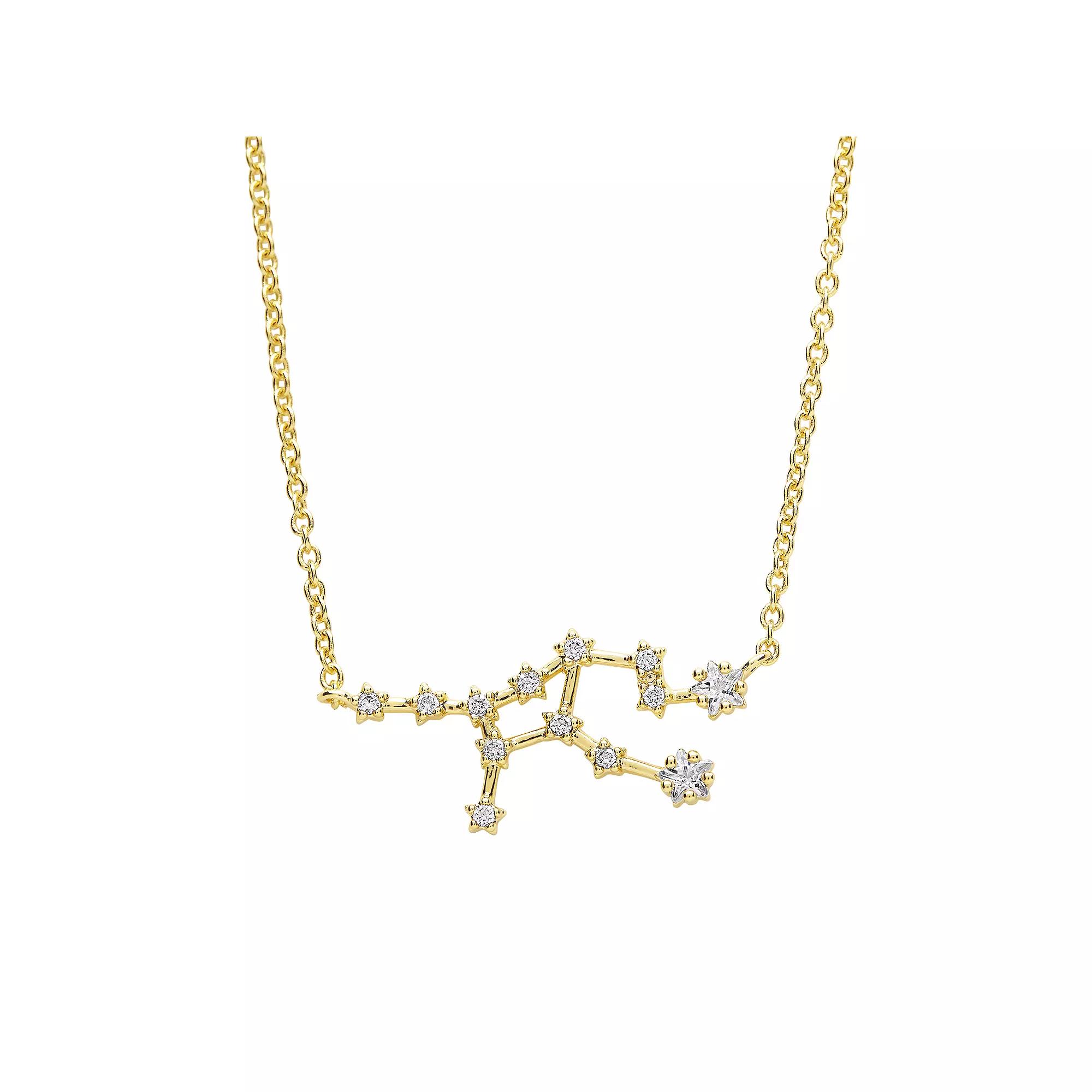 MC Collective Cubic Zirconia Constellation Necklace, Women's, 14k Gold Tone Gemini Product Image