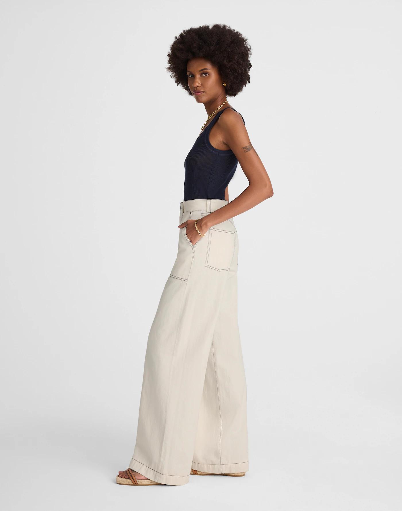 Superwide-Leg Utility Jeans in Vintage Canvas Product Image