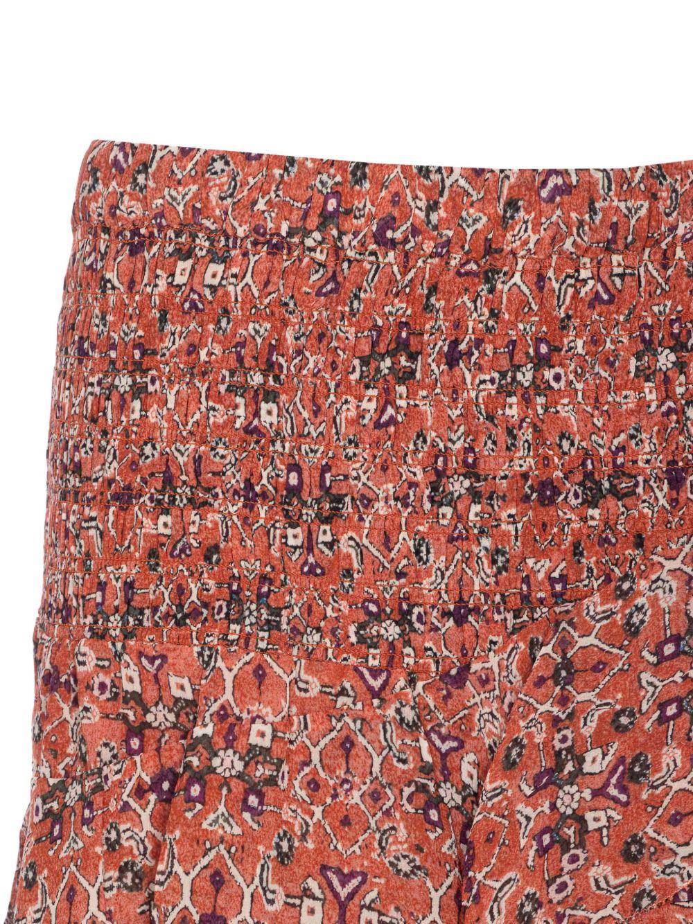 patterned ruffled midi skirt Product Image