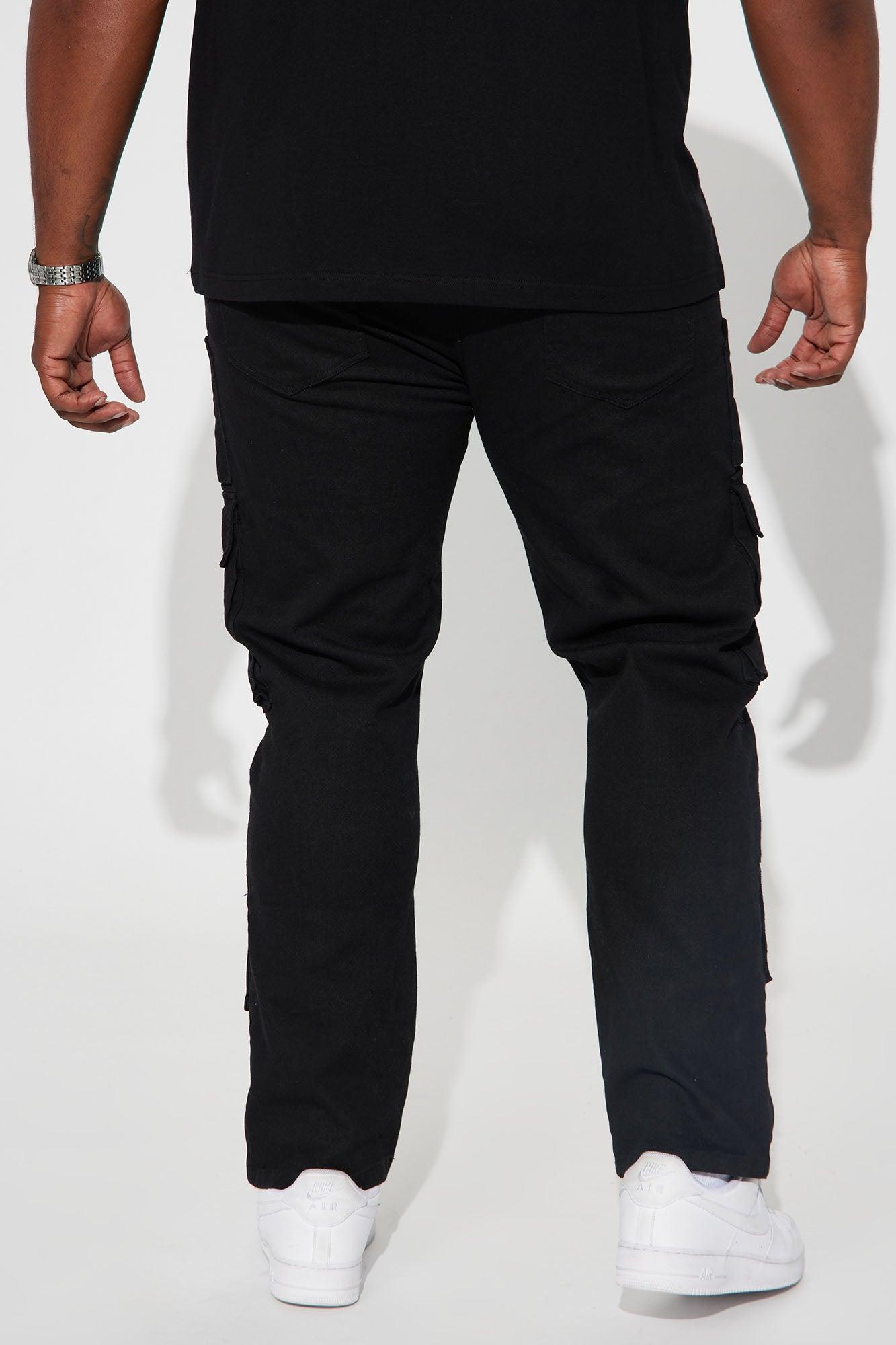Slim Clyde Twill Cargo Pants - Black Product Image