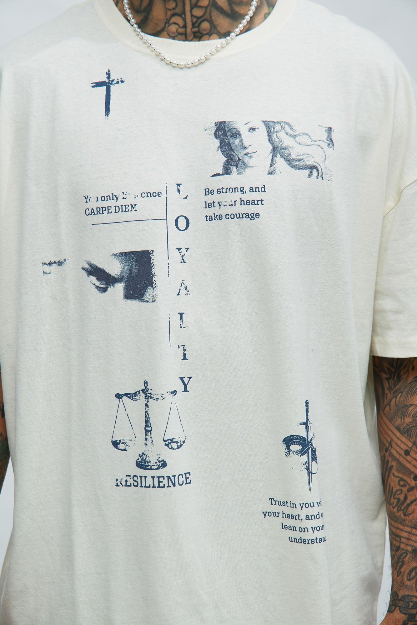Loyalty Oversized Short Sleeve Tee - White Product Image