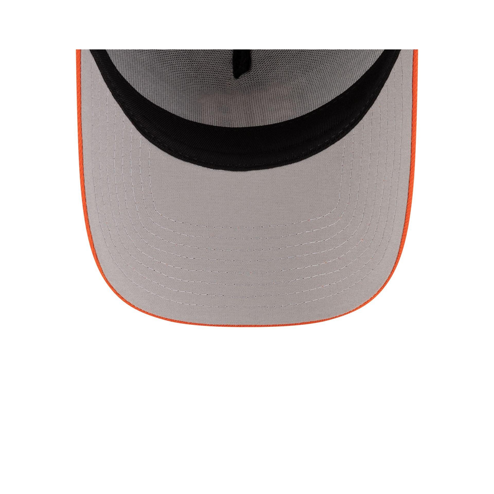 New Era x adidas Miami Hurricanes Black 9FORTY A-Frame Snapback Hat Male Product Image