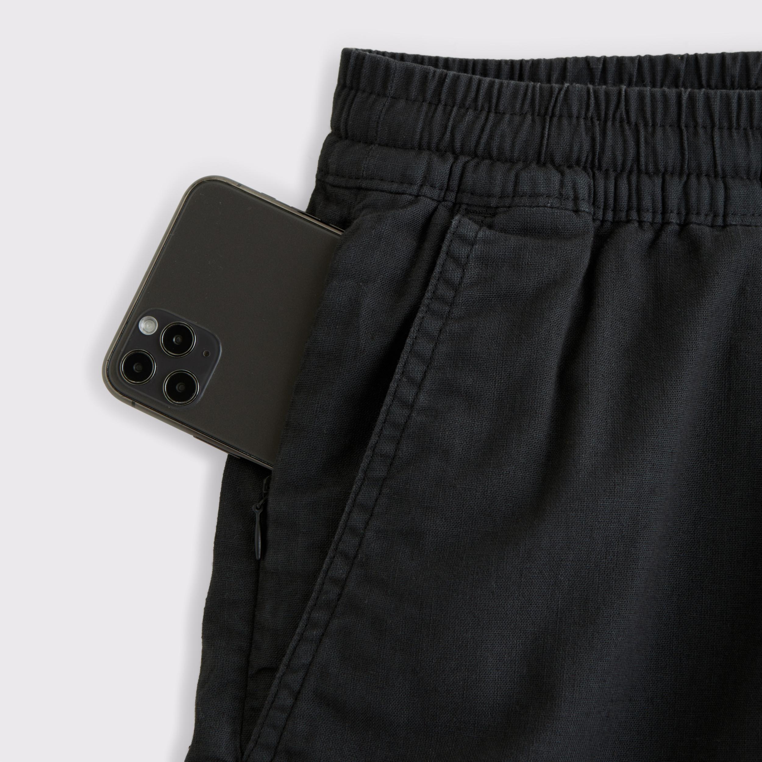 Relaxed Linen-Blend Pull-On Short Product Image