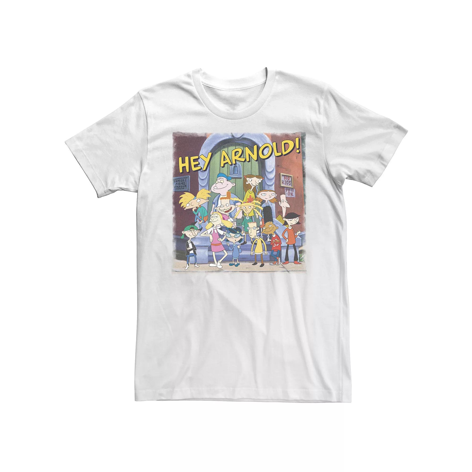 Men's Hey Arnold Full Cast Tee, Size: XXL, White Product Image