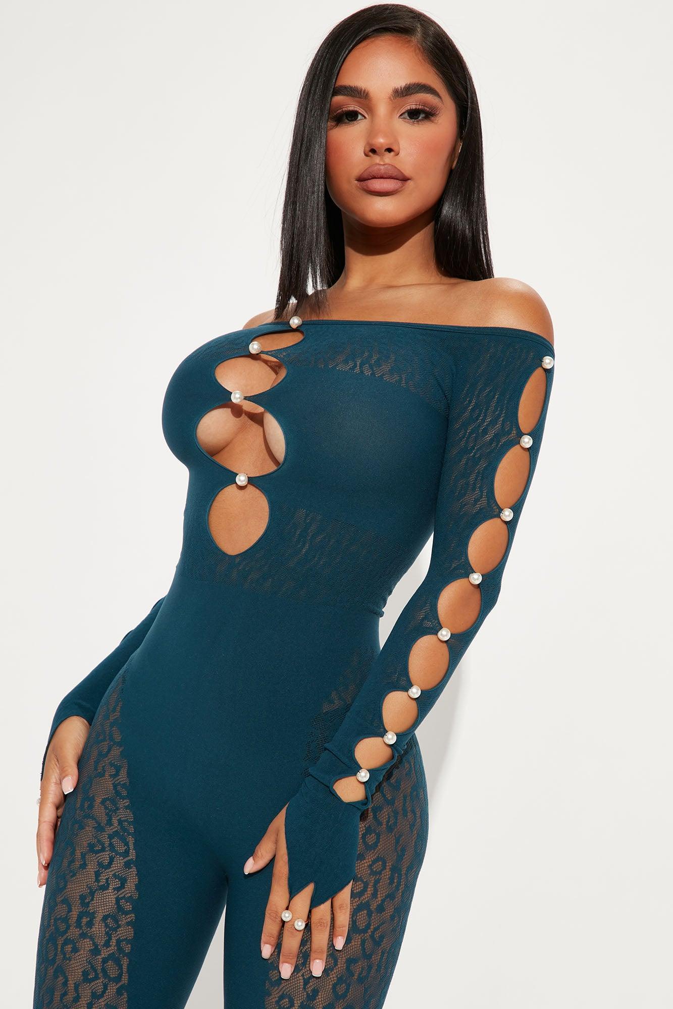 Sierra Seamless Jumpsuit - Teal Product Image