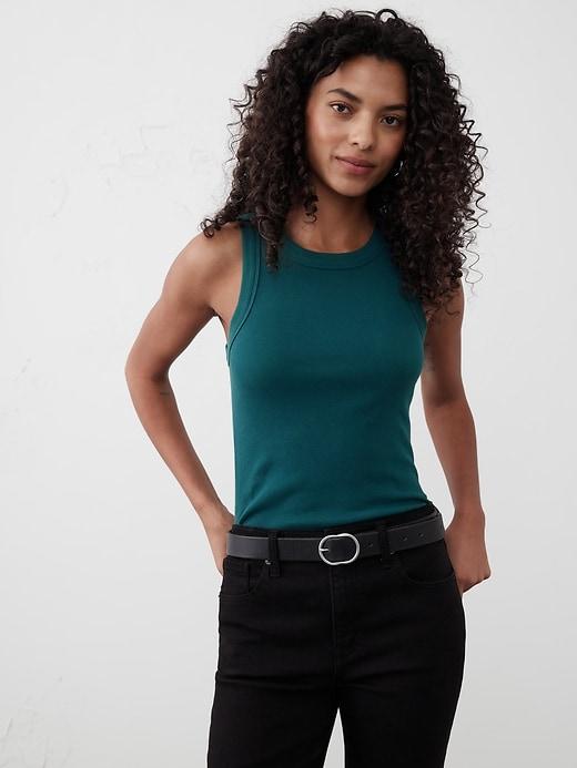 Ribbed Racer Tank Product Image