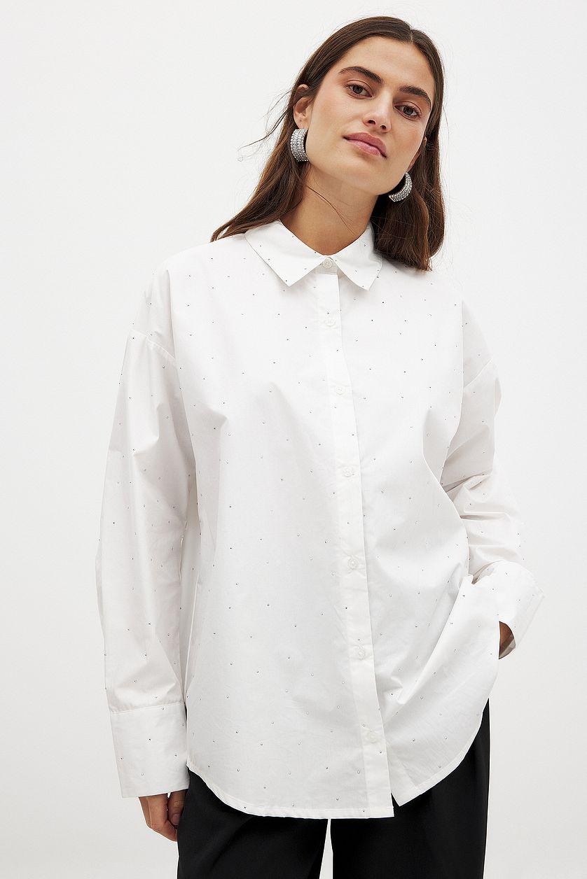 Rhinestone Detail Shirt Product Image