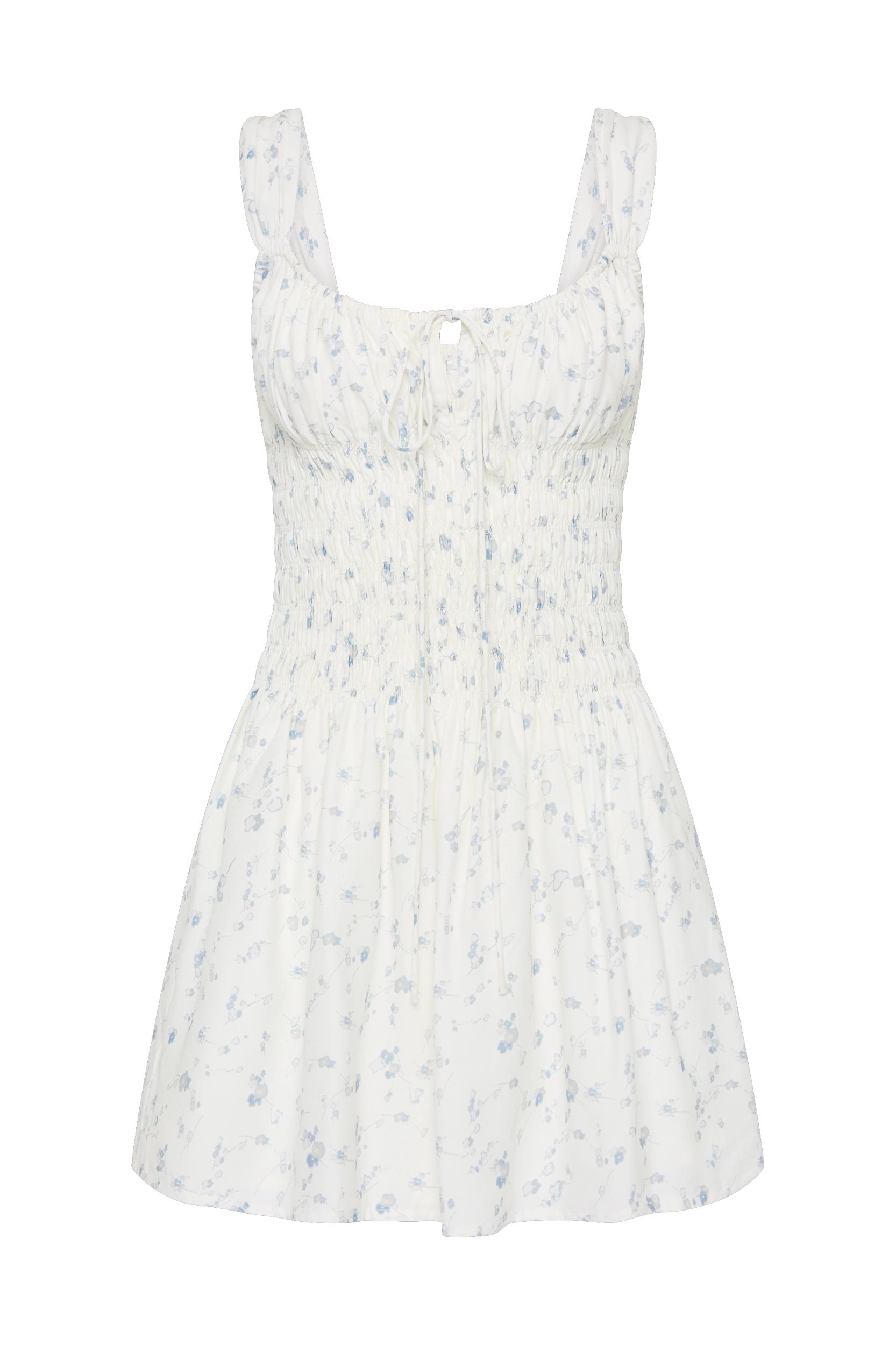 Pau Dress Blossom Egg Shell Powder Blue - Final Sale Product Image