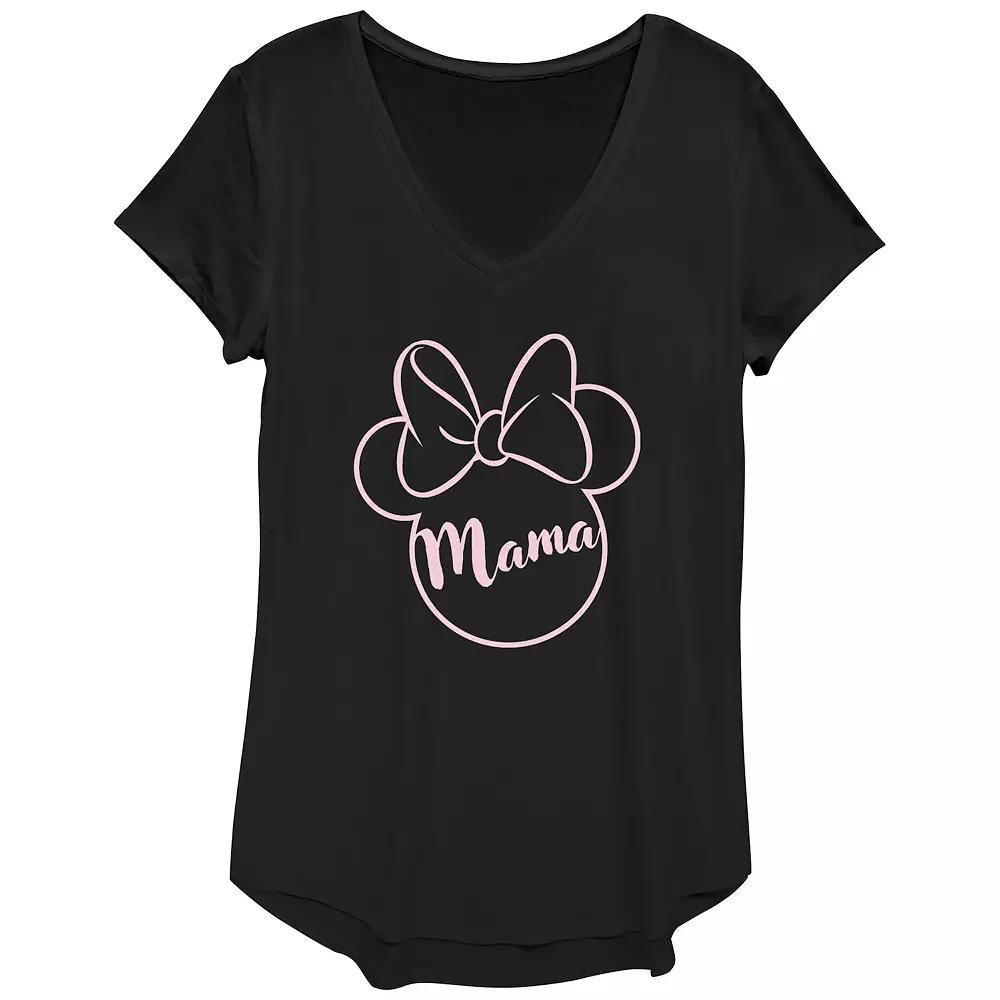 Disney's Minnie Mouse Women's Mama V-Neck Graphic Tee,  Product Image