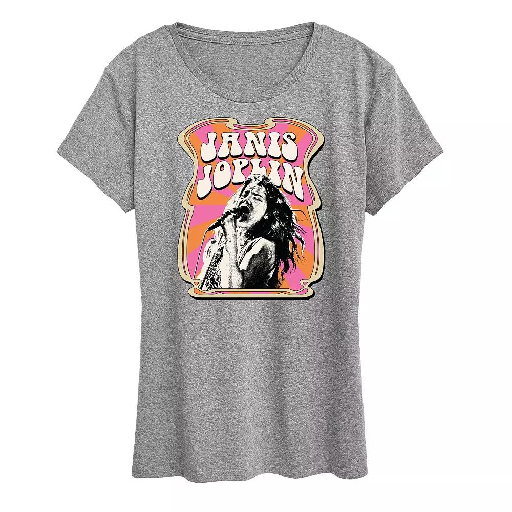 Women's Janis Joplin Poster Style Graphic Tee, Girl's,  Product Image