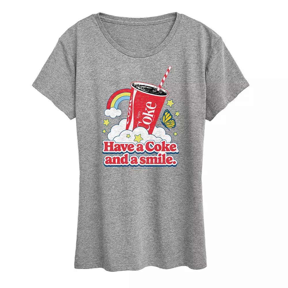 Women's Coca-Cola Coke And A Smile Graphic Tee, Girl's,  Product Image