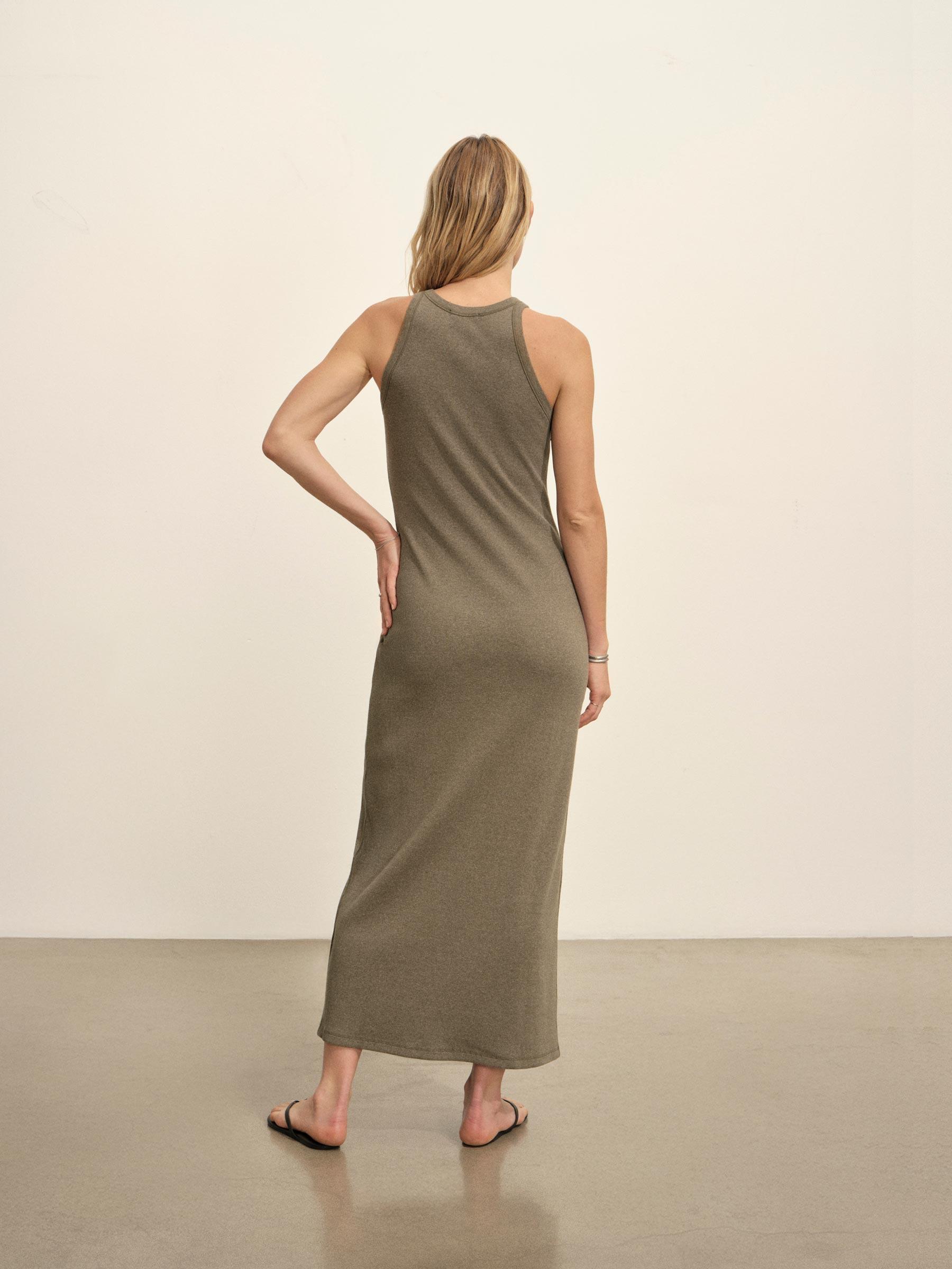 Marled Moss Surplus Rib Tank Dress Product Image