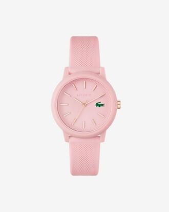 Women's Lacoste.12.12 Pink Silicone Strap Watch Product Image