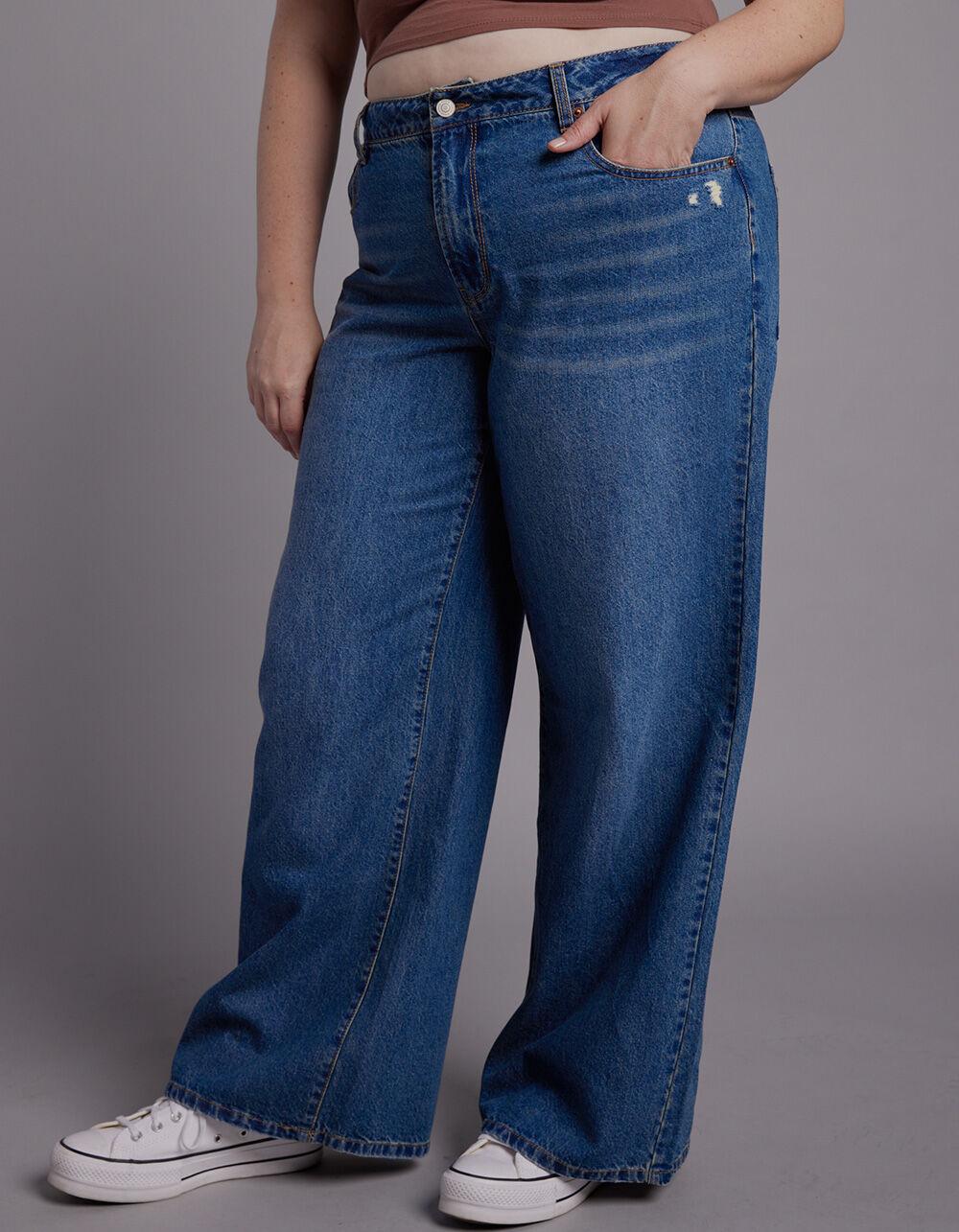 RSQ Womens High Rise Wide Leg Jeans - MEDIUM WASH Product Image