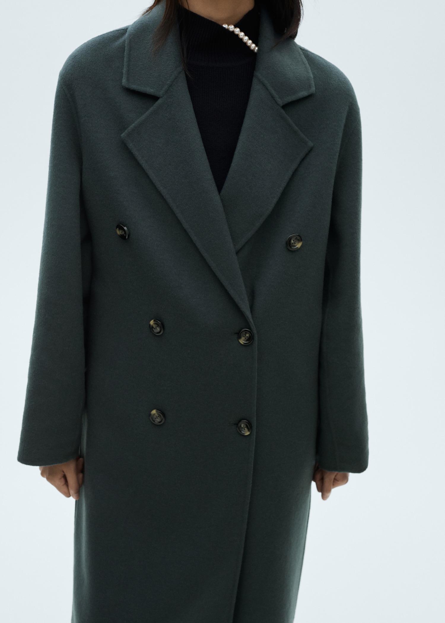 Handmade oversized wool coat - Women | MANGO USA Product Image