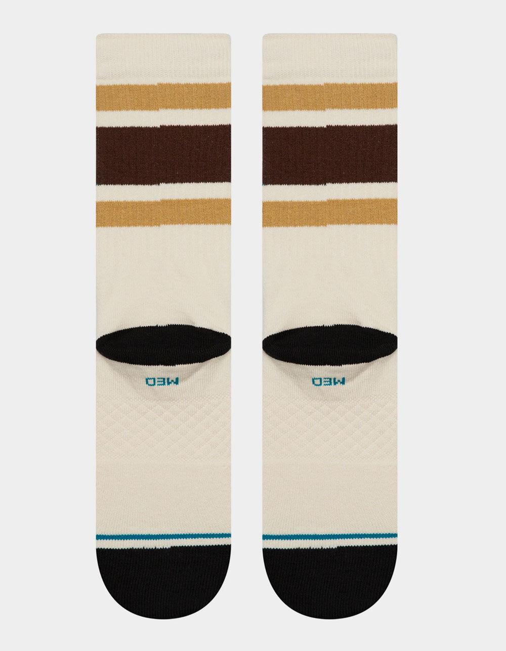 STANCE Boyd Mens Crew Socks - white brown Product Image