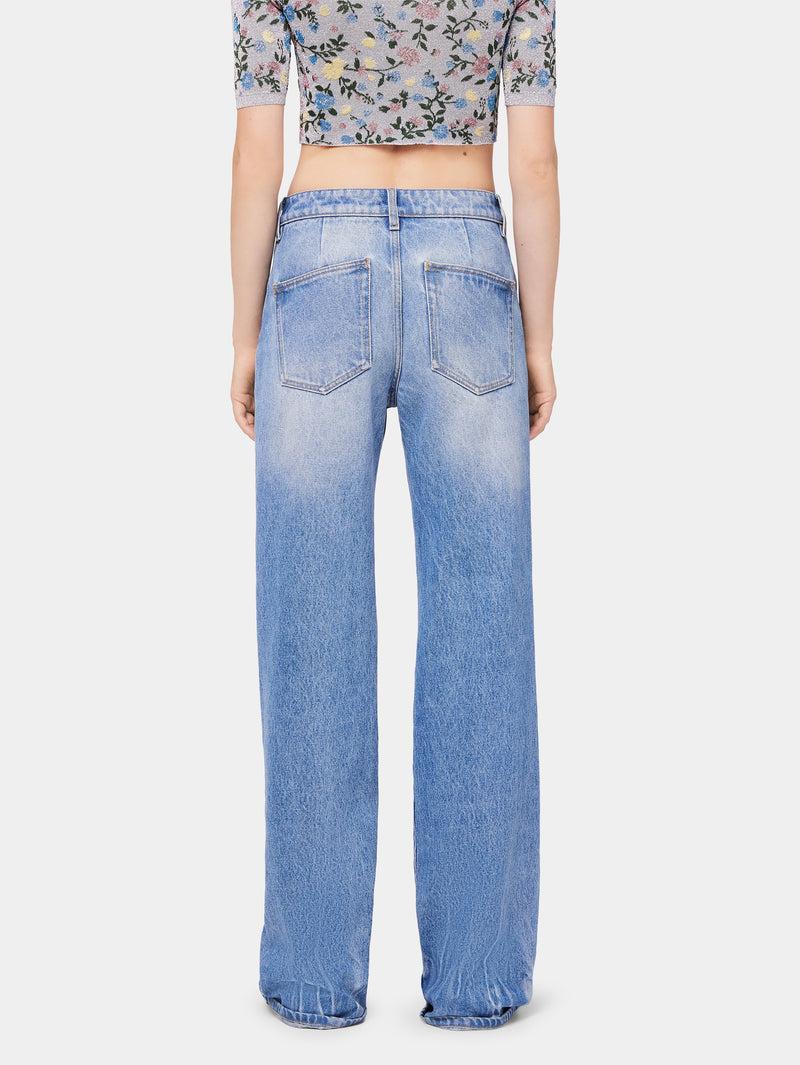 Flared jeans embellished with 1969 discs Product Image