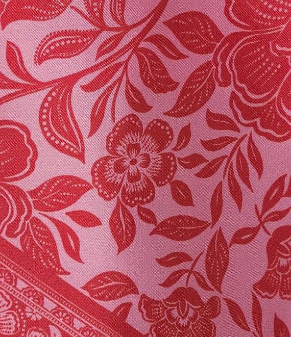 Honey & Sparkle Woven Print Satin Spaghetti Strap Hanky Hem Top Product Image