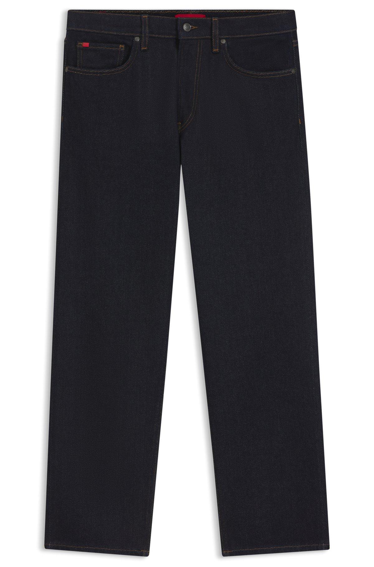 Regular-fit jeans in faded dark-blue denim Product Image