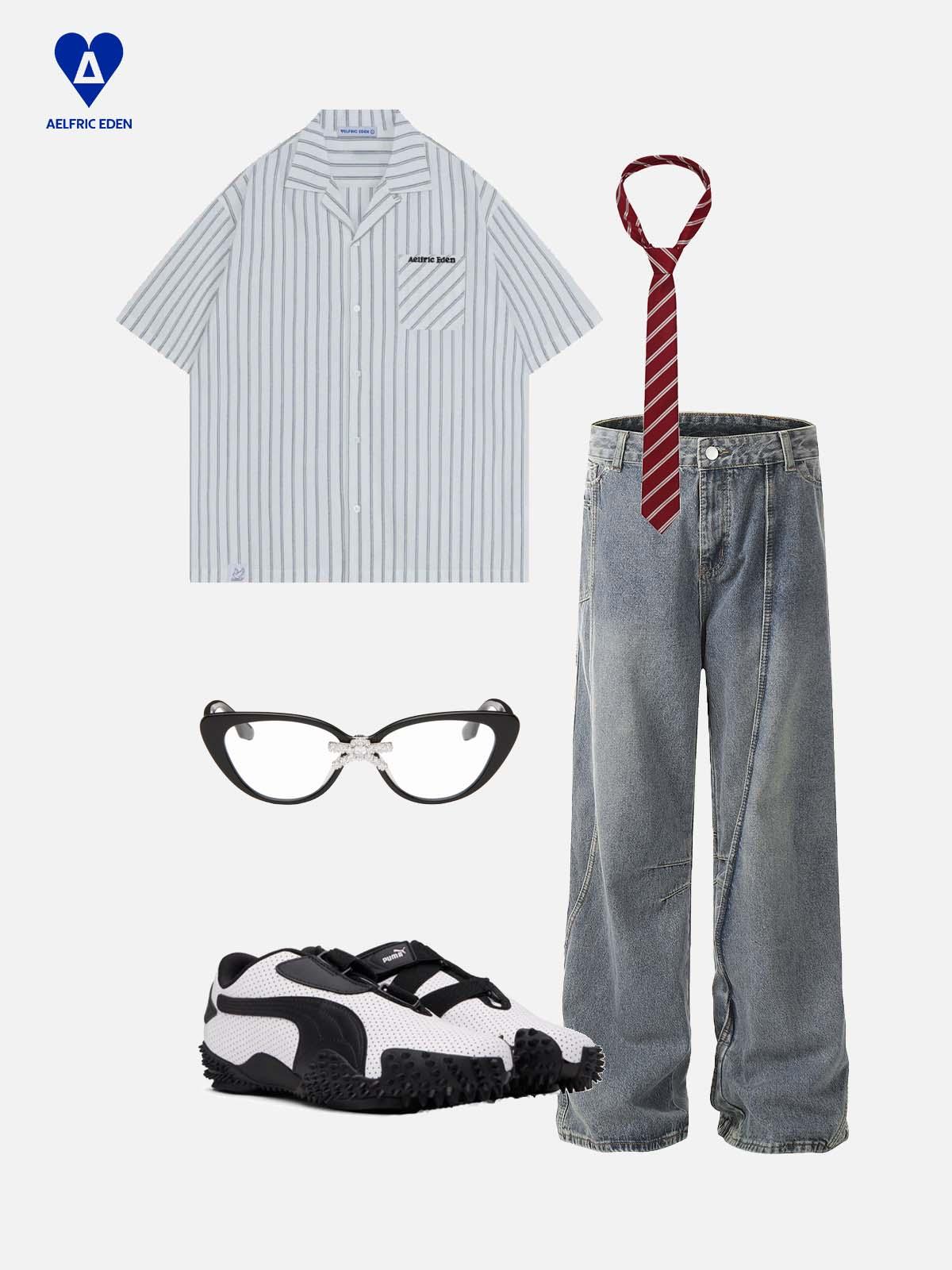 Angora Red Stripe Necktie Product Image