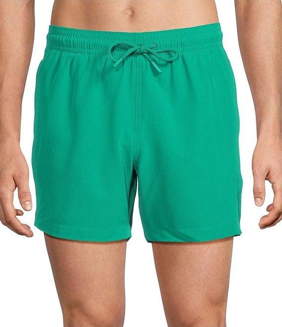 Caribbean Palmsway 6#double; Solid Swim Trunks Product Image
