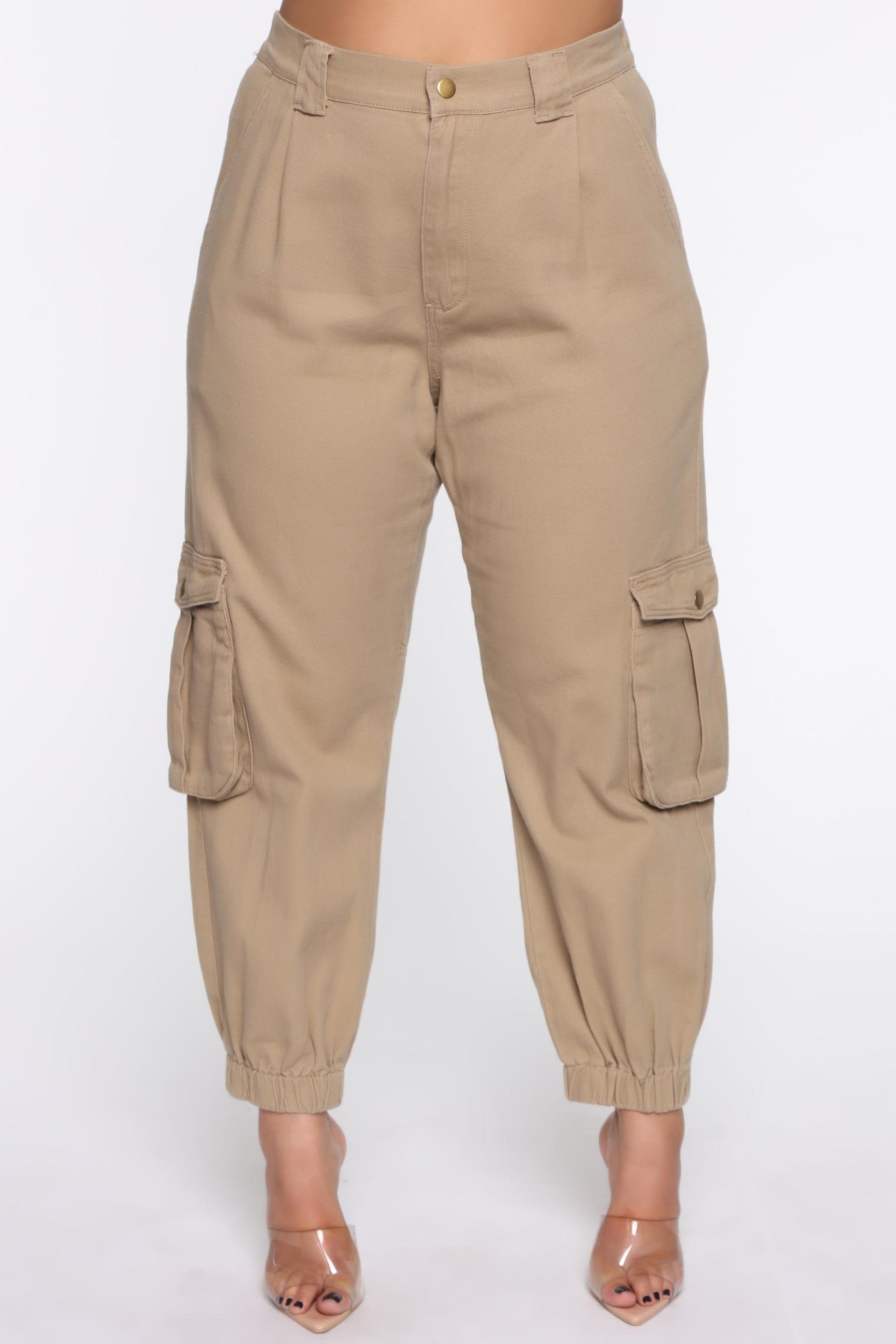 Leslie Cargo Joggers - Khaki Product Image
