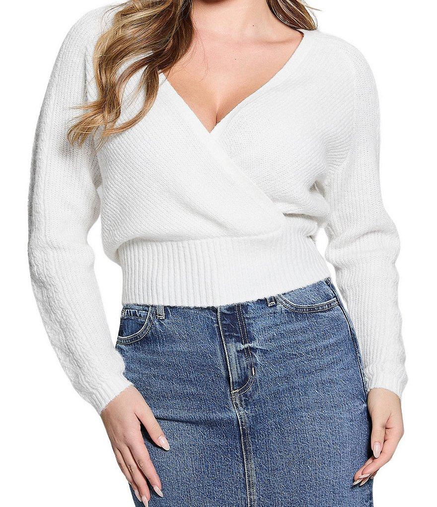 Guess Surplice Cable Kellie Sweater Product Image