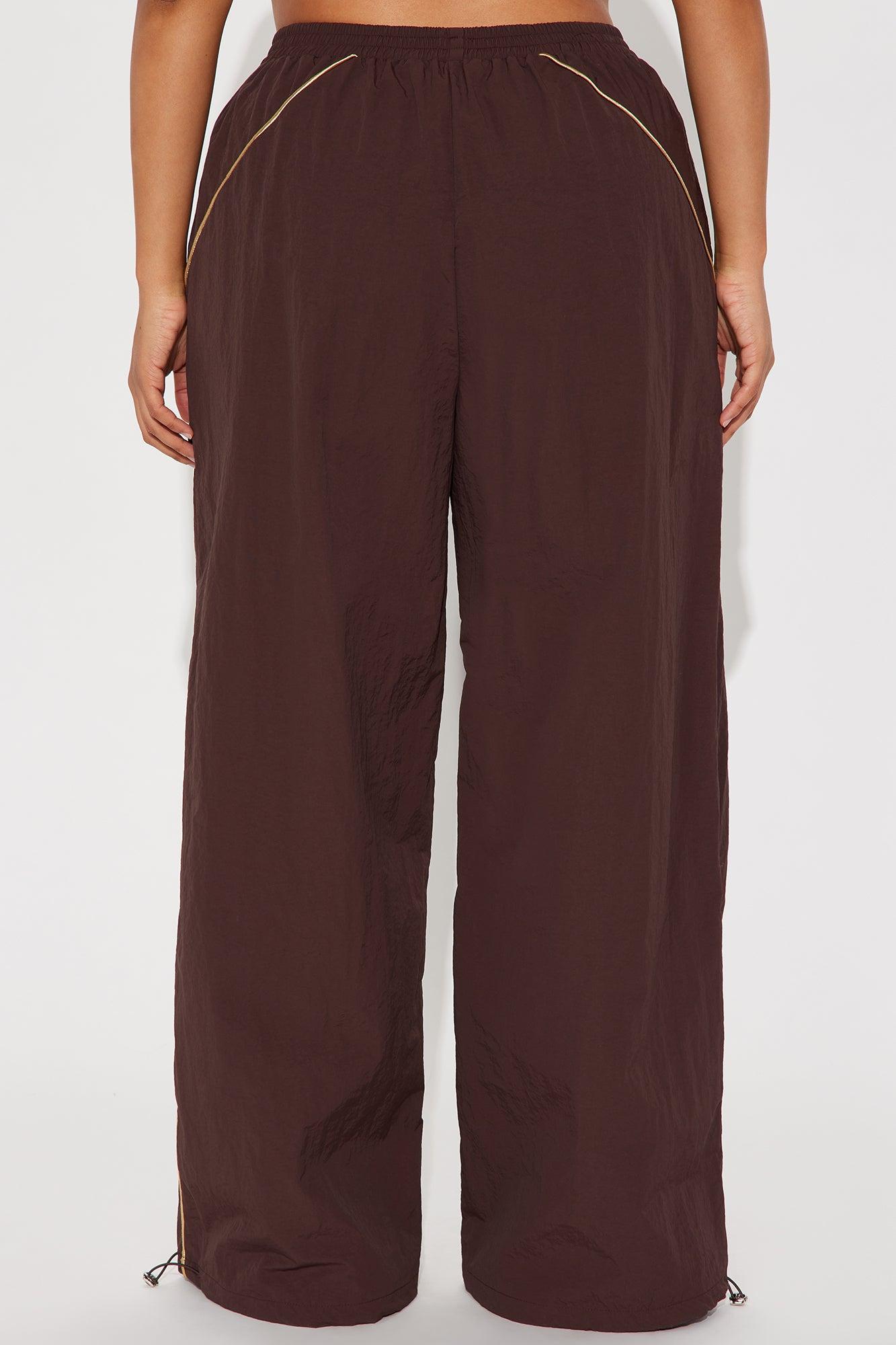 Precise Movement Windbreaker Track Pant - Chocolate/Combo Female Product Image