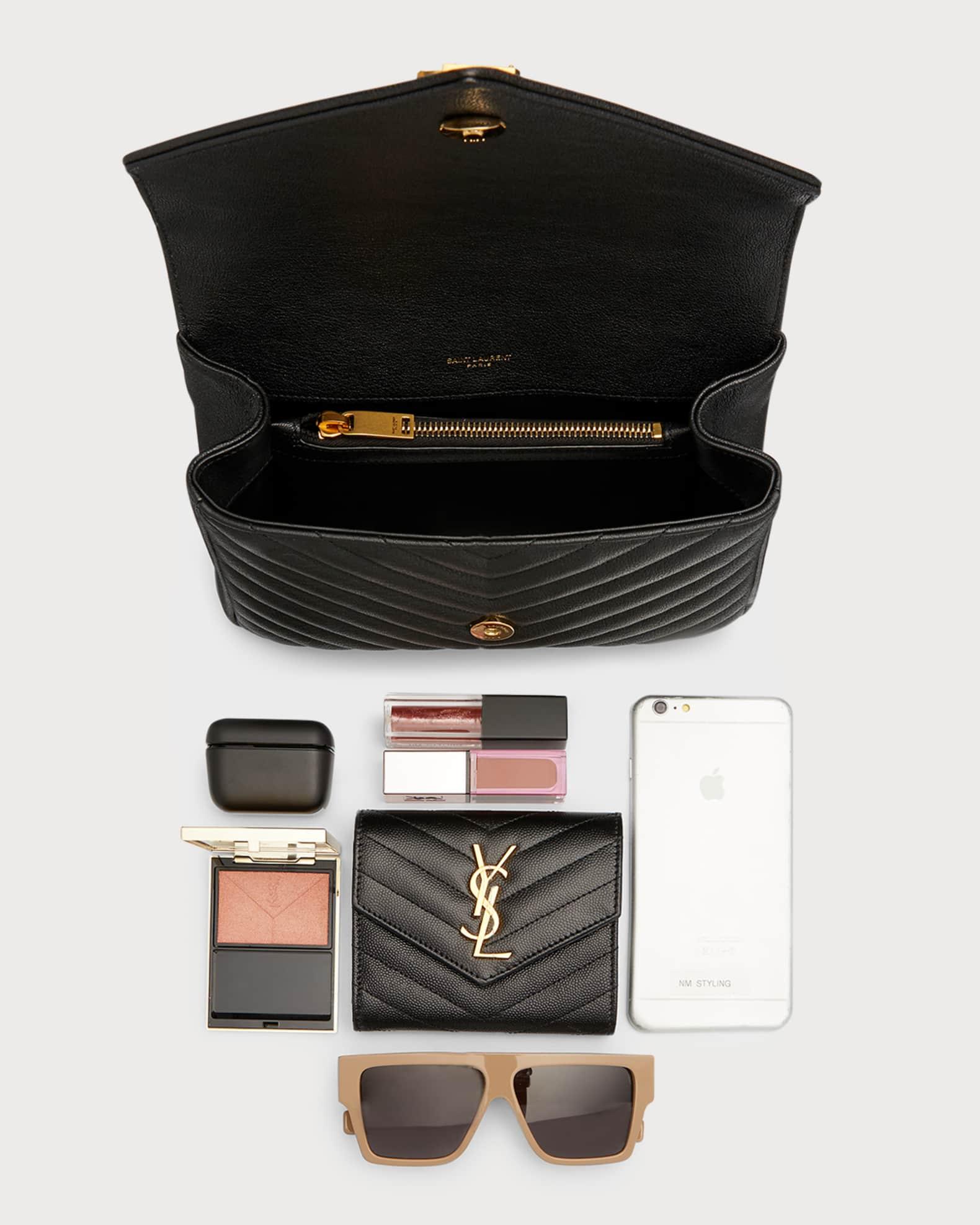 College Medium Flap YSL Shoulder Bag in Quilted Leather Product Image