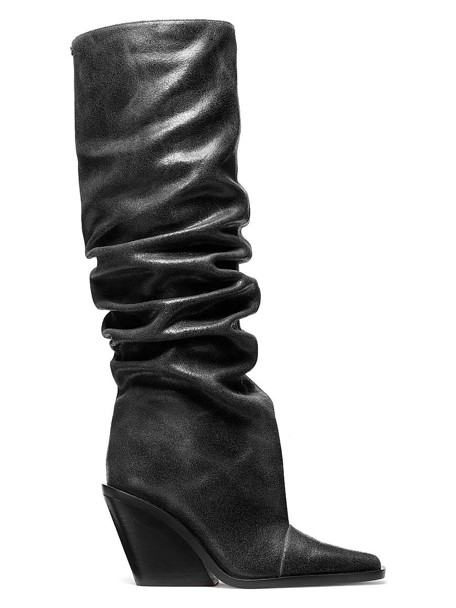Womens Noemie Leather Wedge Boots Product Image