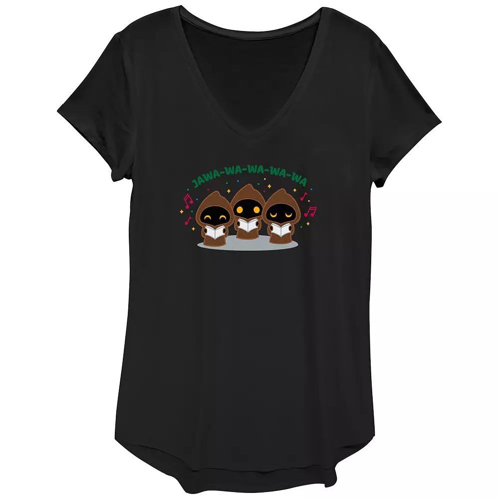 Women's Star Wars Jawa Christmas Carolers Graphic Tee,  Product Image