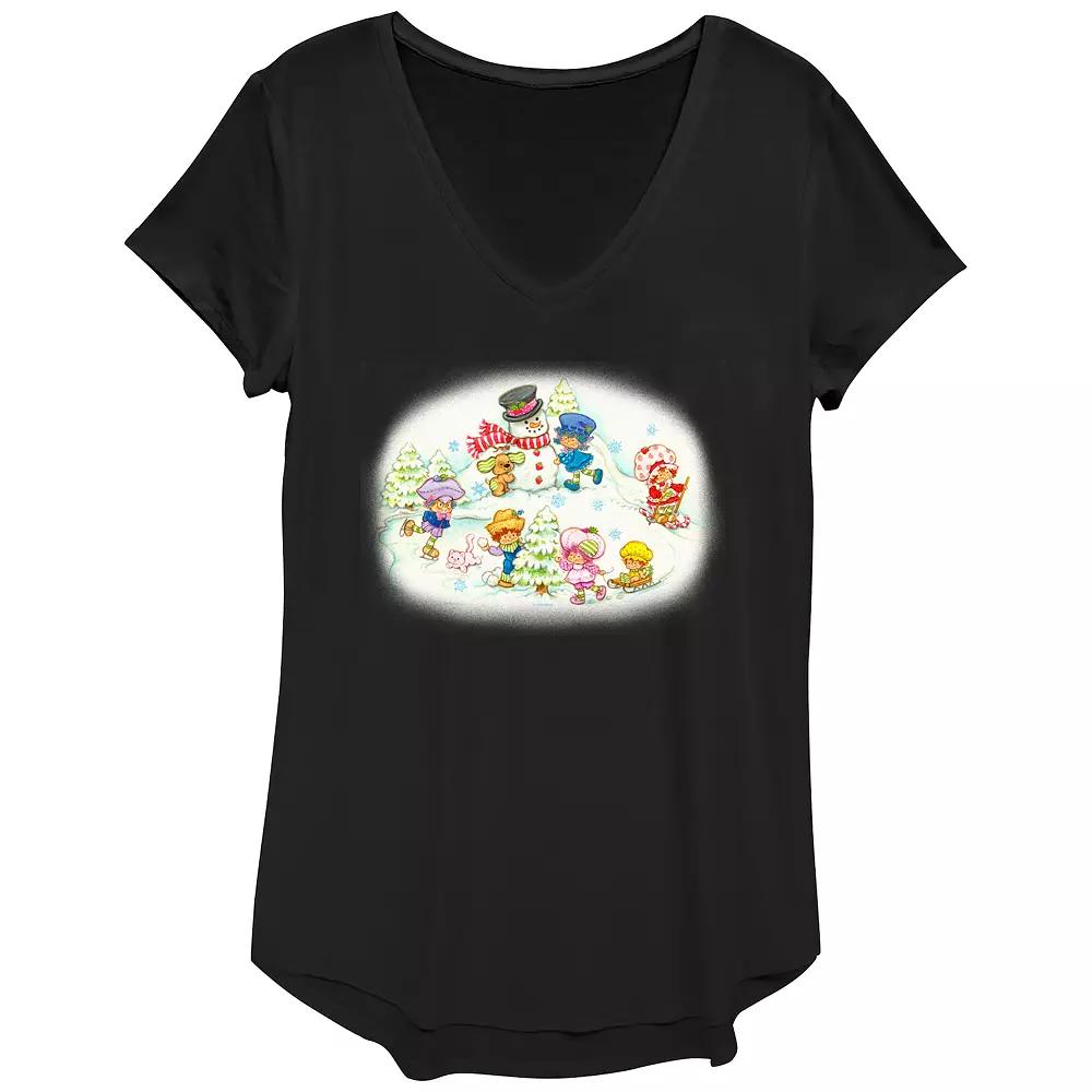 Women's Strawberry Shortcake Winter Fun Graphic Tee,  Product Image