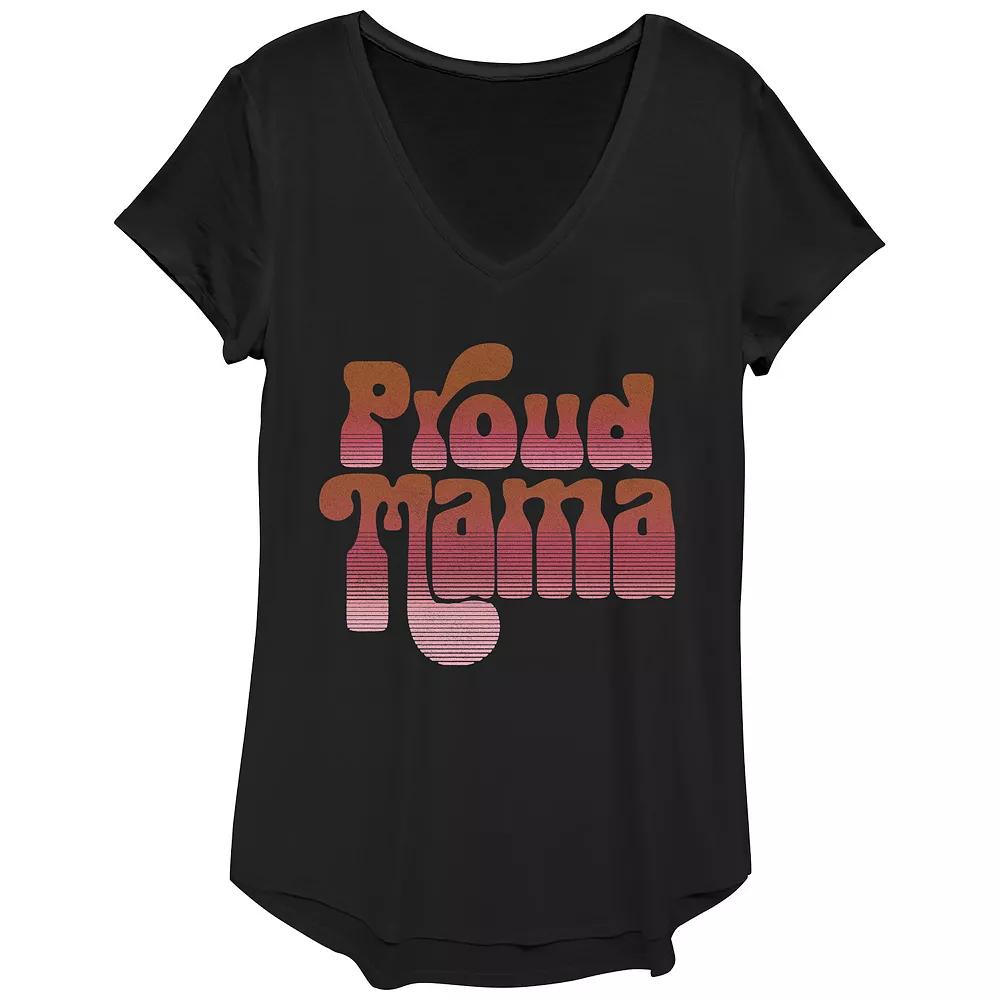 Women's Proud Mama V-Neck Graphic Tee,  Product Image