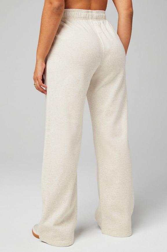 Cozy Fleece Wide Leg Sweatpant Product Image