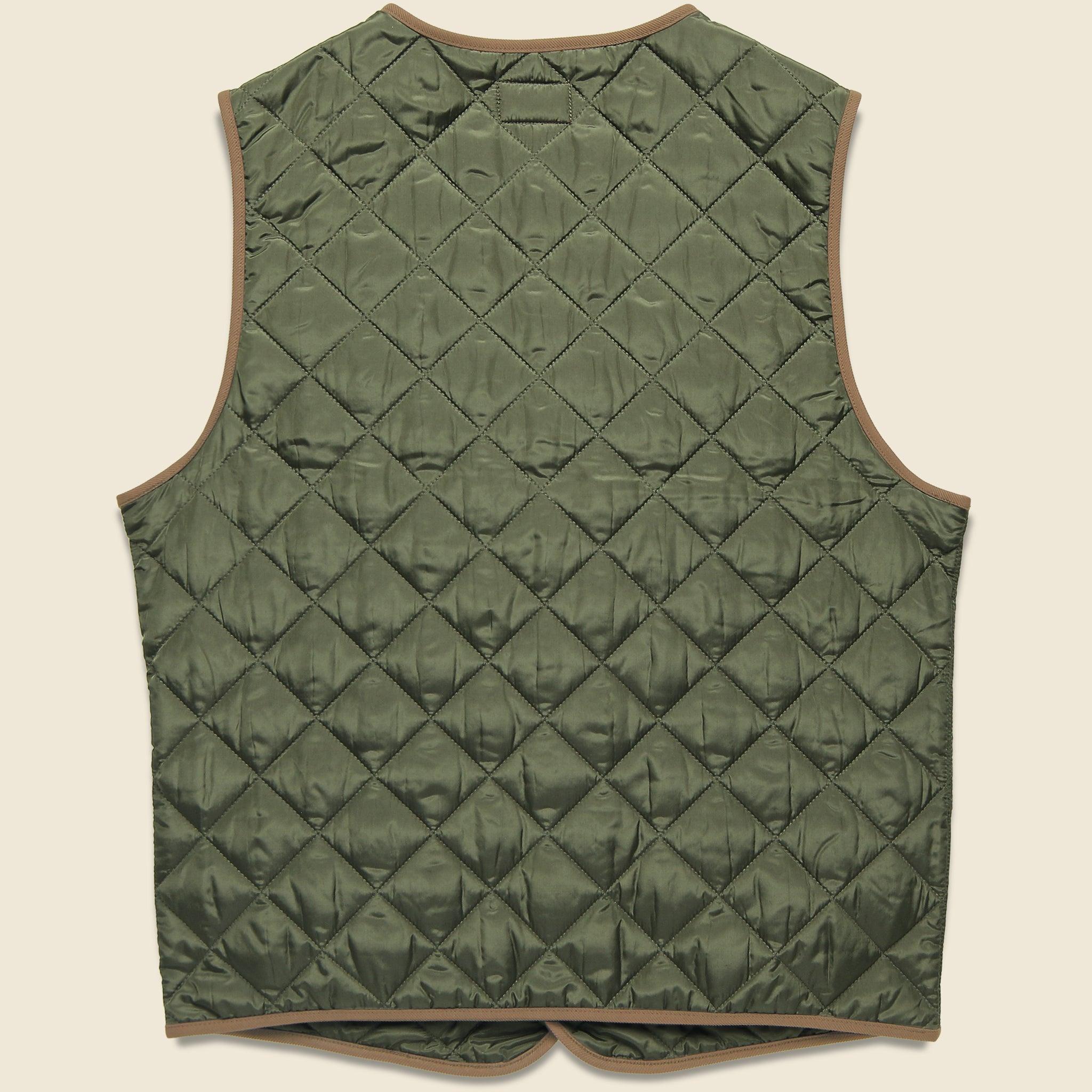 Cooper Quilted Vest - Green Product Image