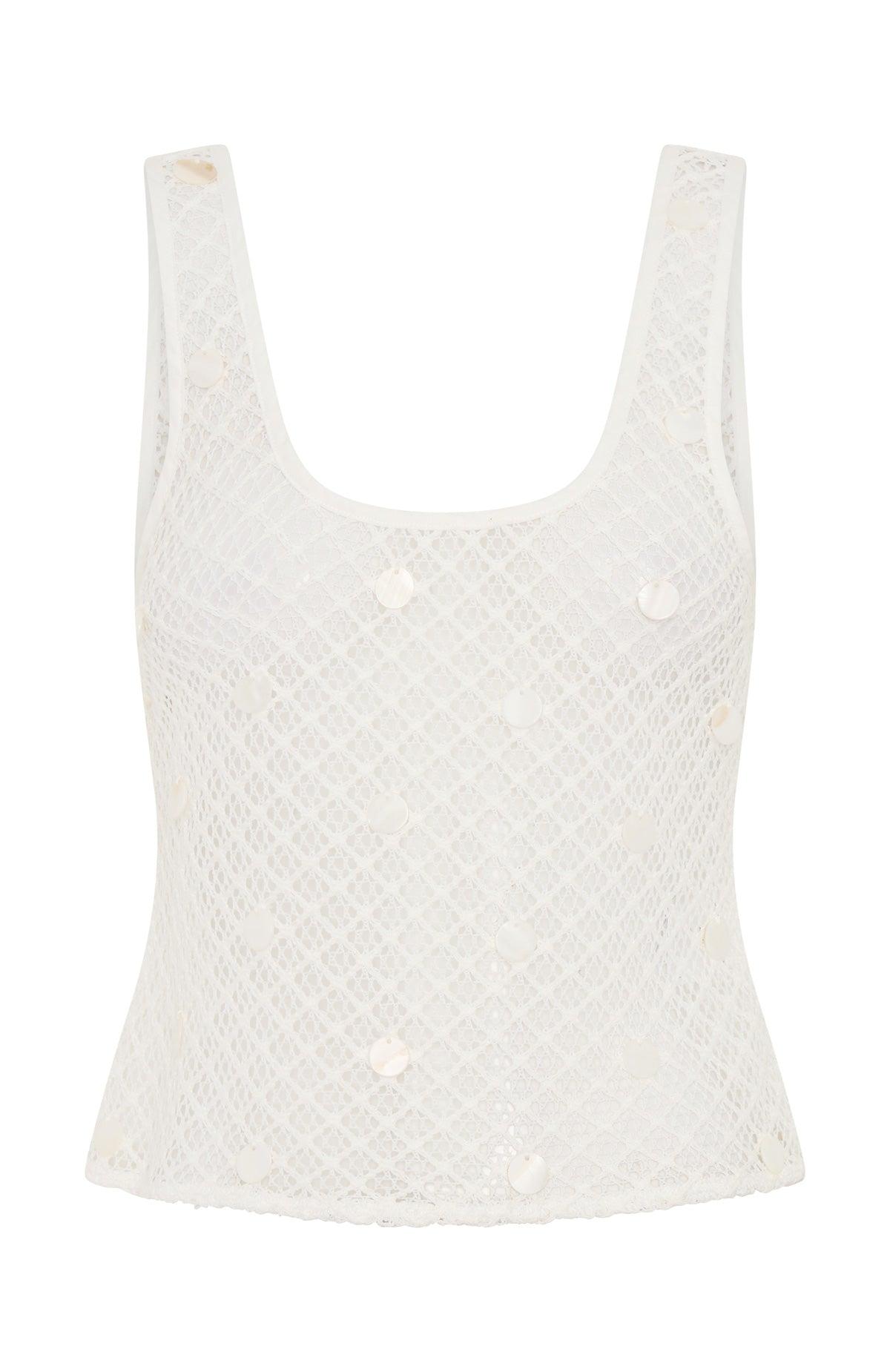 Sun Seeker Crochet Top White Product Image