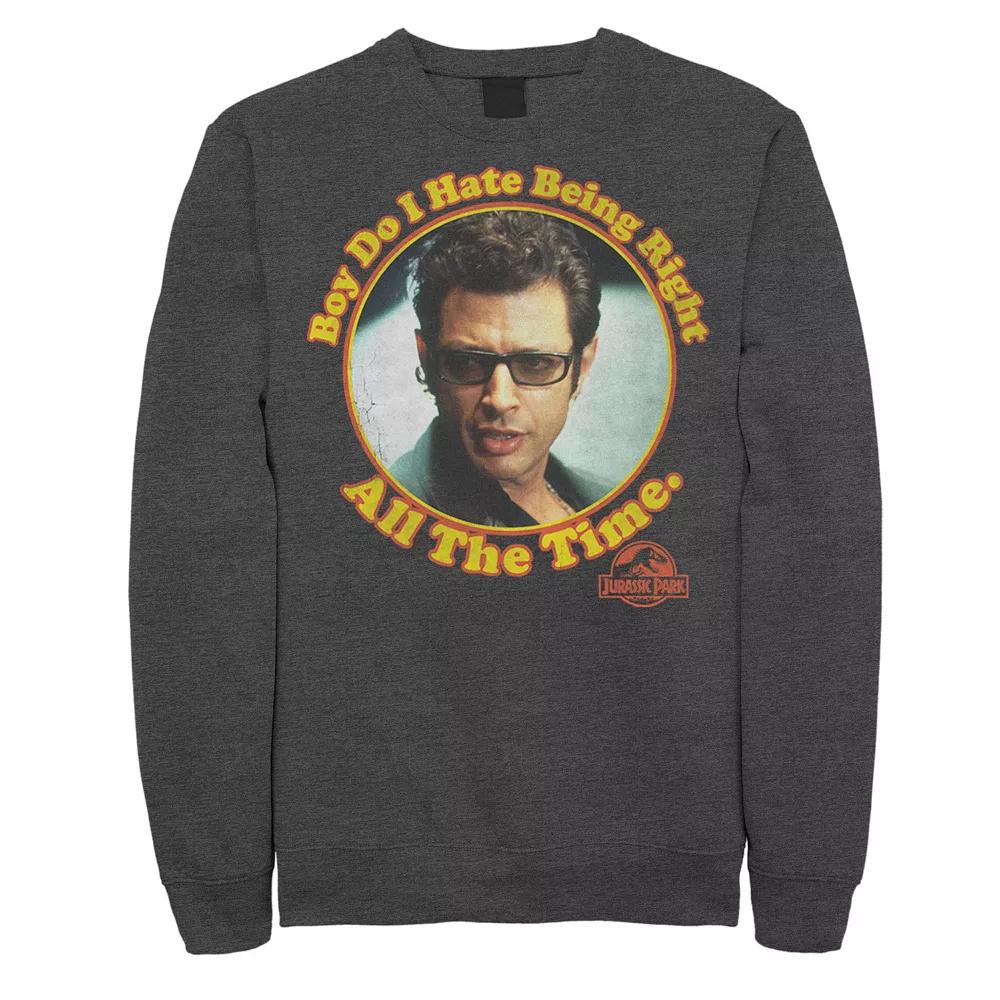Men's Jurassic Park Hate Being Right All The Time Sweatshirt Pullover,  Product Image